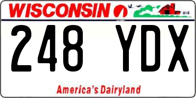 WI license plate 248YDX