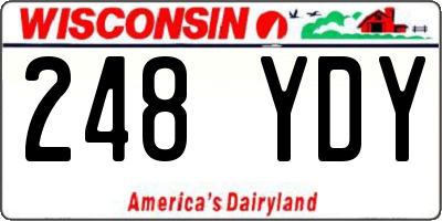 WI license plate 248YDY