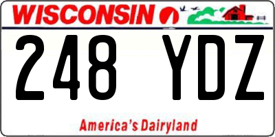 WI license plate 248YDZ