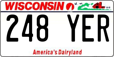 WI license plate 248YER