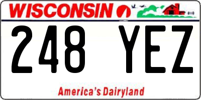WI license plate 248YEZ