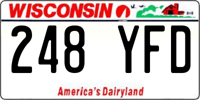 WI license plate 248YFD