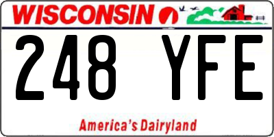 WI license plate 248YFE