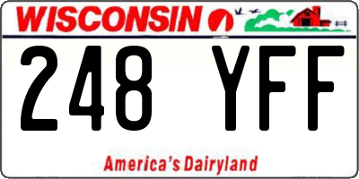 WI license plate 248YFF