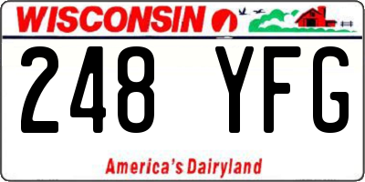 WI license plate 248YFG