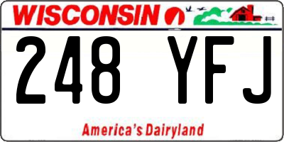 WI license plate 248YFJ