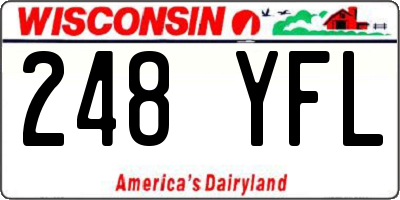 WI license plate 248YFL