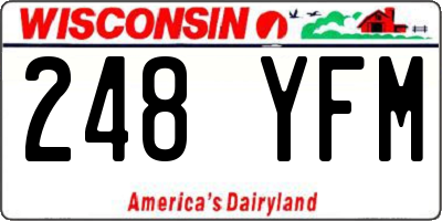 WI license plate 248YFM