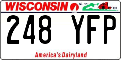 WI license plate 248YFP