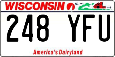 WI license plate 248YFU