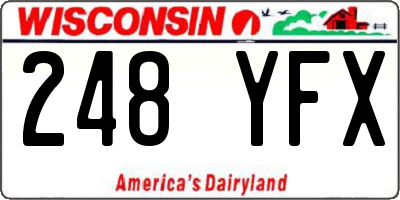 WI license plate 248YFX