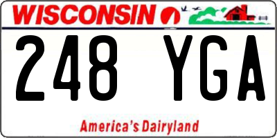 WI license plate 248YGA