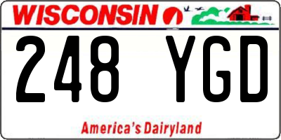 WI license plate 248YGD
