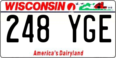 WI license plate 248YGE