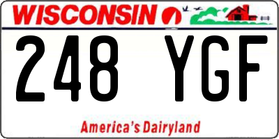 WI license plate 248YGF