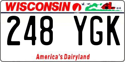 WI license plate 248YGK
