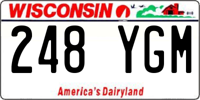 WI license plate 248YGM
