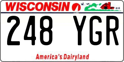 WI license plate 248YGR