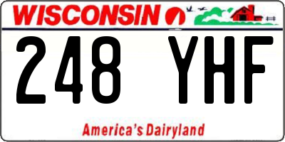 WI license plate 248YHF