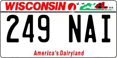 WI license plate 249NAI