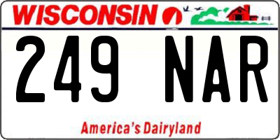 WI license plate 249NAR