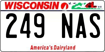 WI license plate 249NAS