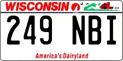 WI license plate 249NBI