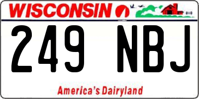 WI license plate 249NBJ