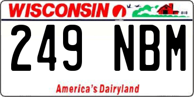WI license plate 249NBM