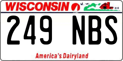 WI license plate 249NBS