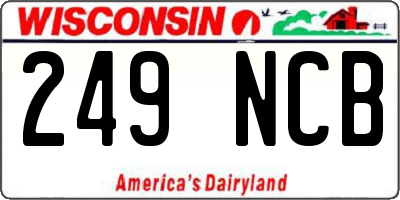 WI license plate 249NCB