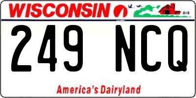 WI license plate 249NCQ