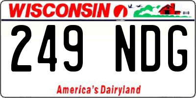 WI license plate 249NDG