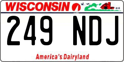 WI license plate 249NDJ