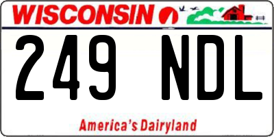 WI license plate 249NDL