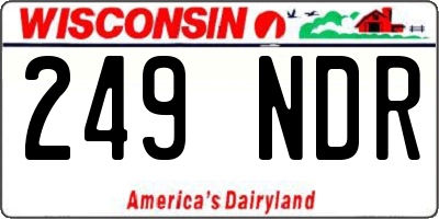 WI license plate 249NDR