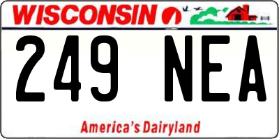 WI license plate 249NEA
