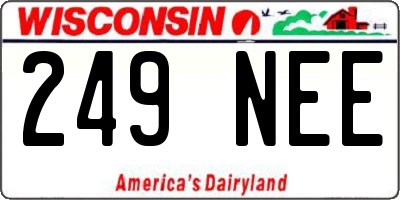 WI license plate 249NEE