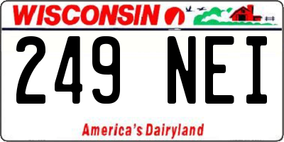 WI license plate 249NEI