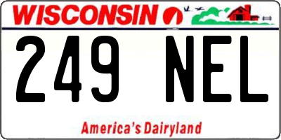 WI license plate 249NEL
