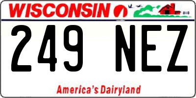 WI license plate 249NEZ
