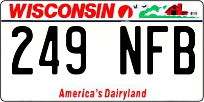 WI license plate 249NFB