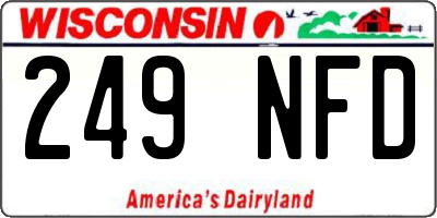 WI license plate 249NFD