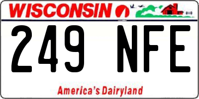 WI license plate 249NFE
