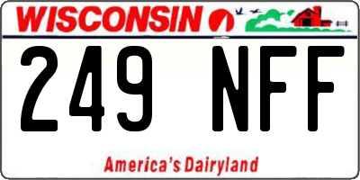 WI license plate 249NFF