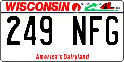 WI license plate 249NFG