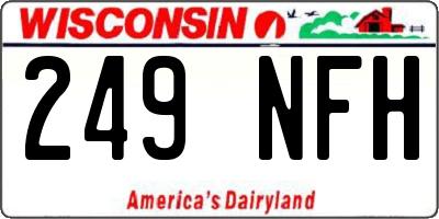 WI license plate 249NFH
