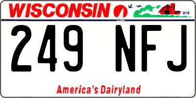 WI license plate 249NFJ