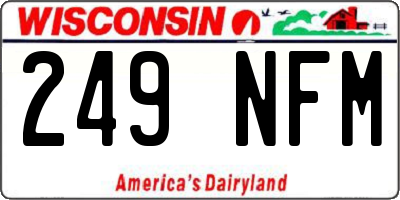 WI license plate 249NFM