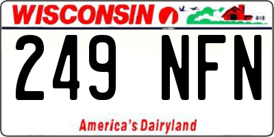 WI license plate 249NFN